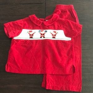 Smocked Santa outfit
